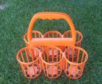 Vintage curver flessenrek brocant limonade/melk  oranje, Huis en Inrichting, Woonaccessoires | Wijnrekken, Ophalen of Verzenden
