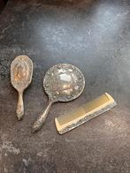 Vintage Zilveren Kapset - Spiegel, Borstel en Kam, Antiek en Kunst, Ophalen of Verzenden, Zilver
