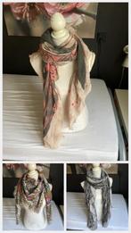 2 sjaals Bohemienstijl, de roze/beige en bruine beige, Kleding | Dames, Mutsen, Sjaals en Handschoenen, Maat 42/44 (L), Ophalen of Verzenden