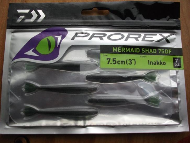 7 stuks Prorex Mermaid Shad 75DF roofvis shads / kunstaas, Watersport en Boten, Hengelsport | Roofvissen, Nieuw, Overige typen