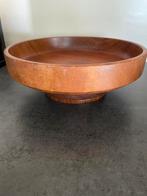 Vintage houten fruitschaal, Huis en Inrichting, Woonaccessoires | Schalen en Manden, Ophalen of Verzenden, Zo goed als nieuw, Rond