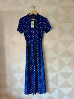 King Louie Rosie Midi Dress jurk blauw stip 34/XS NIEUW, Blauw, Ophalen of Verzenden, Zo goed als nieuw, King Louie