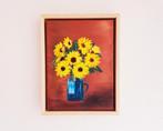 Schilderij ZONNENBLOEM 18x24 in lijst 2x uitverkoop, Minder dan 50 cm, Oorspronkelijke maker, Nieuw, Ophalen of Verzenden