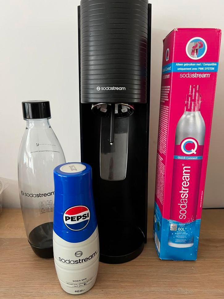 Compleet Sodastream Pakket met Cilinder & Smaak!, Witgoed en Apparatuur, Bruiswatermachines, Zo goed als nieuw, Ophalen of Verzenden