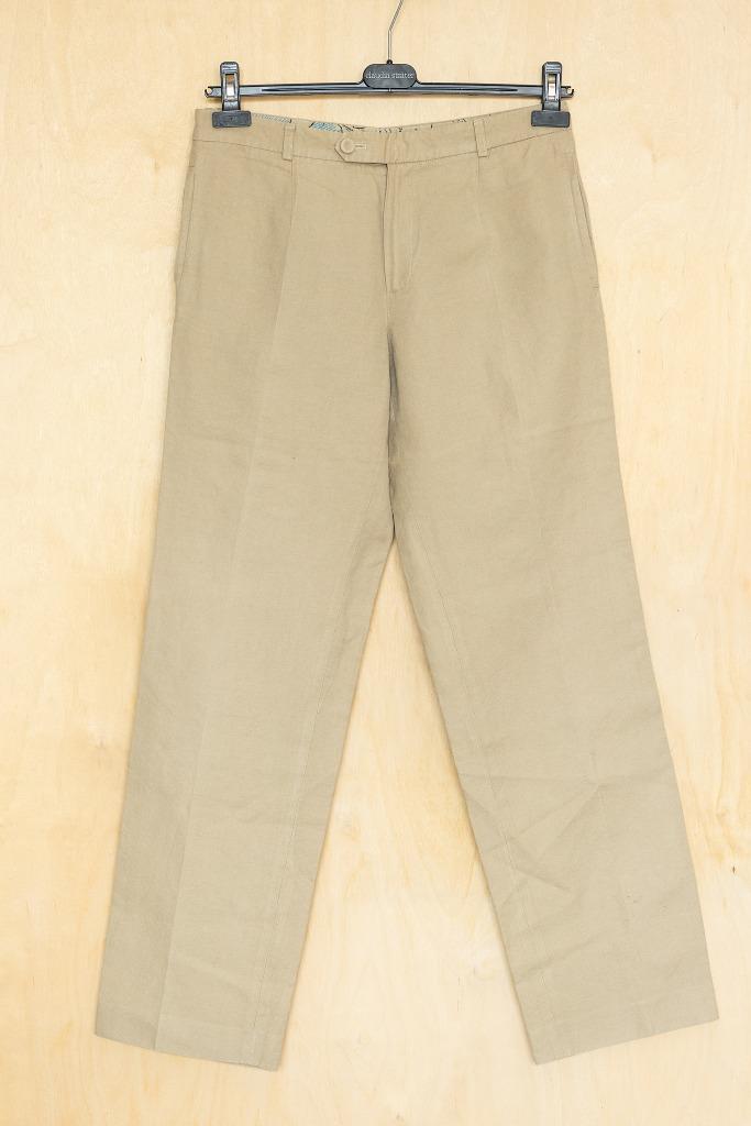 Kenzo prachtige beige linnen broek met katoen L 42, Kleding | Dames, Broeken en Pantalons, Zo goed als nieuw, Maat 42/44 (L), Beige