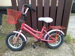 Rode 12 inch loekie kinderfiets meisjesfiets, Fietsen en Brommers, Ophalen, Gebruikt, Minder dan 16 inch, Loekie