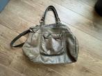 Cowboysbag leren tas grijs/groen, Sieraden, Tassen en Uiterlijk, Tassen | Damestassen, Ophalen of Verzenden, Zo goed als nieuw