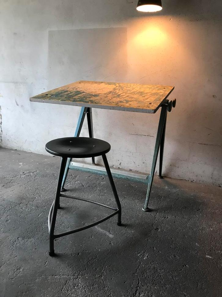 Vintage Friso Kramer tekentafel  Rotterdam Amsterdam België, Doe-het-zelf en Verbouw, Tekentafels, Gebruikt, Ophalen of Verzenden