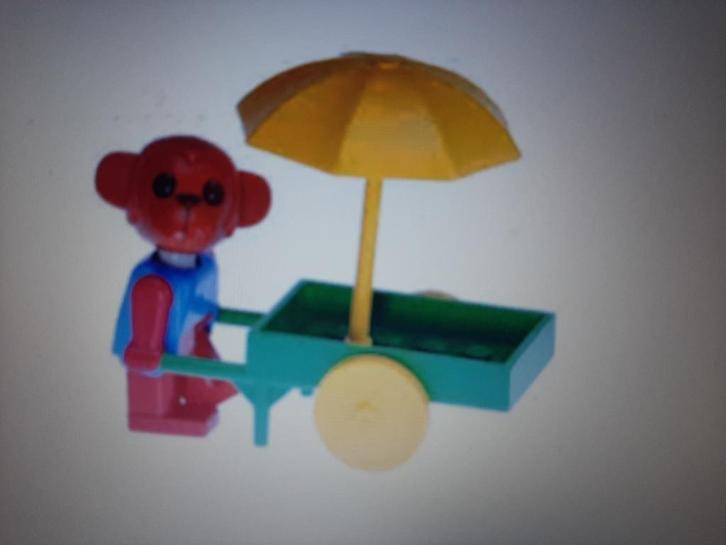 Fabuland Lego 3604 - Marc Monkey met Handkar, Kinderen en Baby's, Speelgoed | Duplo en Lego, Zo goed als nieuw, Lego, Complete set