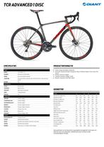 Giant TCR Adv 1 L 56-58cm Ultegra/Disc/Carbon 1e eigenaar, Ophalen, 28 inch, Carbon, Heren