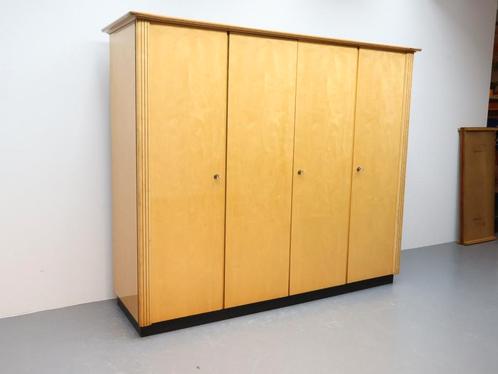 Vintage kledingkast 4 deurs, Huis en Inrichting, Kasten | Kledingkasten, Gebruikt, 200 cm of meer, 150 tot 200 cm, 50 tot 75 cm