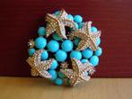 BROCHE MODESIERAAD ITALIË Swarovski verguld zeester, Overige materialen, 4 tot 7 cm, Overige kleuren, Ophalen of Verzenden