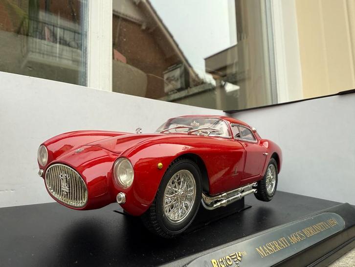 1:18 Maserati A6GCS Berlinetta rood 1965 Ricko 32151, Hobby en Vrije tijd, Modelauto's | 1:18, Zo goed als nieuw, Auto, Overige merken