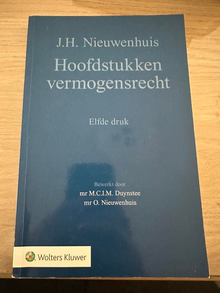 Hoofdstukken vermogensrecht boek, Boeken, Studieboeken en Cursussen, Ophalen of Verzenden, Beta, Zo goed als nieuw, HBO