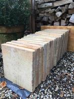 Vuurvaste tegels, geel genuanceerd, voor open haard., Ophalen, Gebruikt, Vrijstaande haard, Houthaard