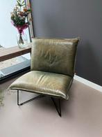Jess Design Earl Zeegroen fauteuil, Huis en Inrichting, Stoelen, Ophalen, Overige kleuren, Leer, Zo goed als nieuw