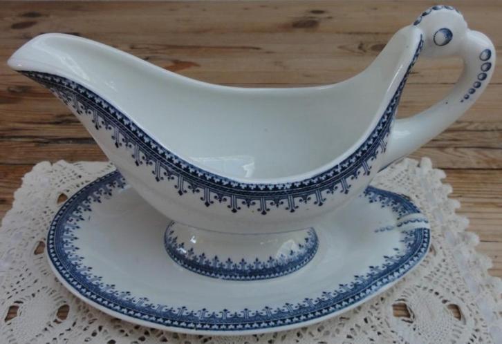 SALE Oude sauskom, blauw motief, Sphinx / P. Regout Bordure, Antiek en Kunst, Curiosa en Brocante, Ophalen of Verzenden