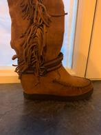 Bruine Dames Laarzen met Franjes, Ophalen of Verzenden, Zo goed als nieuw, Bruin, Hoge laarzen