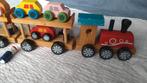 Houten trein met lading, Ophalen of Verzenden, Gebruikt, Duw- of Trekspeelgoed
