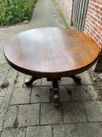 Rond eikenhout blad van 1 meter doorsnede en 6cm dik, Ophalen, Gebruikt, 50 tot 100 cm, 100 tot 150 cm