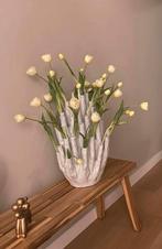 Pols potten vaas 50-tulips Coral, Huis en Inrichting, Woonaccessoires | Vazen, Ophalen, Wit, Aardewerk of Porselein, Zo goed als nieuw