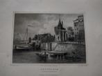 A 016 / Amsterdam Schreijershoektoren Staalgravure 1860, Antiek en Kunst, Kunst | Etsen en Gravures, Ophalen of Verzenden