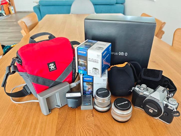 Olympus OM-D E-M5 Mark II, lenses 17&45mm F1.8, Audio, Tv en Foto, Fotocamera's Digitaal, Gebruikt, Spiegelreflex, Olympus, Geen optische zoom