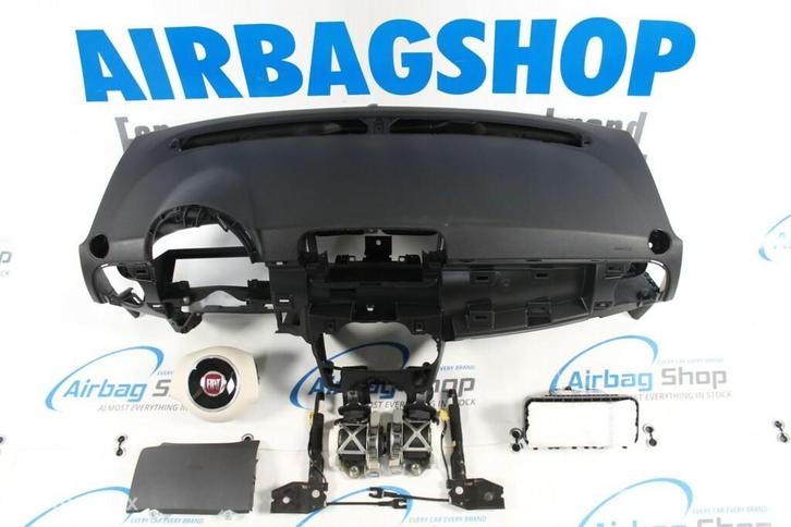 Airbag set - Dashboard wit stuur Fiat 500 (2007-2016), Auto-onderdelen, Dashboard en Schakelaars