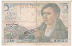 Frankrijk, 5 Francs, 1943, Postzegels en Munten, Bankbiljetten | Europa | Niet-Eurobiljetten, Frankrijk, Los biljet, Verzenden