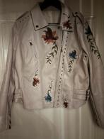 Geborduurde lederen jasje - maat XL, Ophalen of Verzenden, Zo goed als nieuw, Maat 42/44 (L), Beige