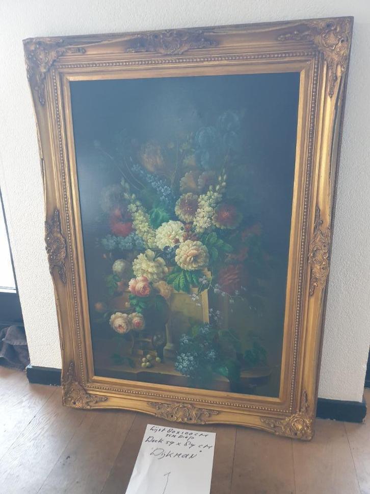 15 Antieke schilderijen & vergulde goudlijsten gesigneerd, Antiek en Kunst, Kunst | Schilderijen | Klassiek, Ophalen