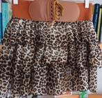 Rokje met tijgerprint, maat M, aparte elastische tailleband , Maat 38/40 (M), Zwart, Ophalen of Verzenden, Zo goed als nieuw