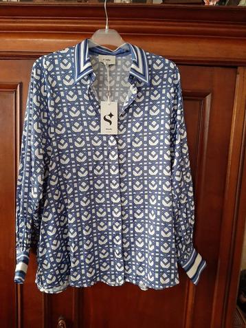 Nieuw+kaartje!Shoeby/Mooie Stijlvolle blauw-witte blouse L beschikbaar voor biedingen