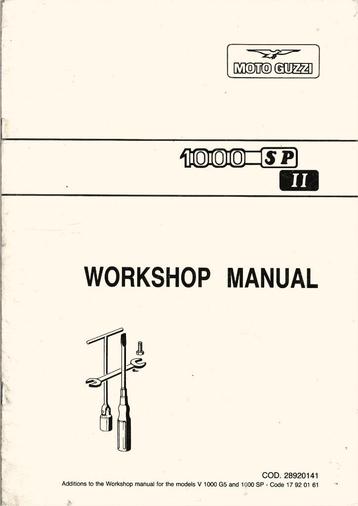 Moto Guzzi 1000 SP Additions workshop manual (7976z) beschikbaar voor biedingen