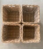Rotan gevlochten mand 34bx25h, Huis en Inrichting, Ophalen, Mand, Vierkant, Zo goed als nieuw