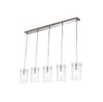 Moderne hanglamp met glazen cilinders, Ophalen, Zo goed als nieuw, Glas, Minder dan 50 cm