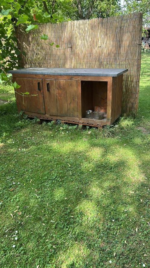 Buitenkeuken betonnen werkblad op wielen, Tuin en Terras, Buitenkeukens, Gebruikt, Gas, Ophalen of Verzenden