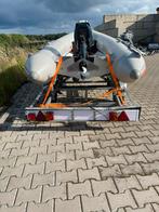 Rubbermoterboot/ rubberboot met motor, Watersport en Boten, Rubberboten, Aluminium, Benzine, Minder dan 70 pk, Ophalen