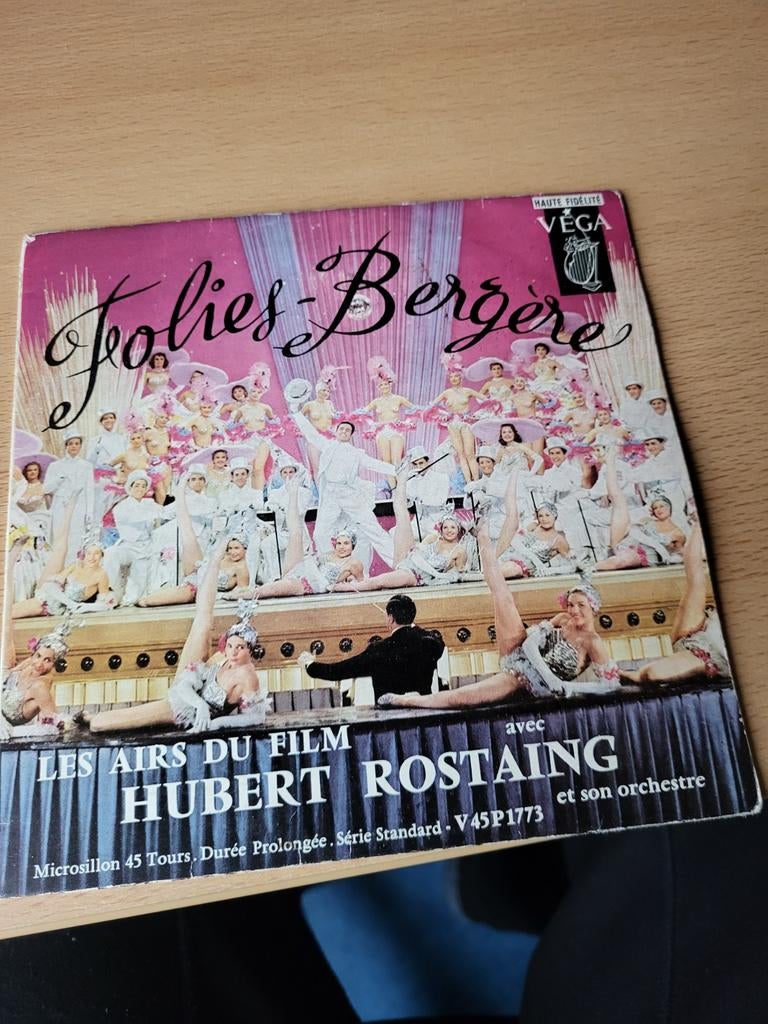 Folies Bergère - Hubert Rostaing - V 45 P 1773 - Single, Gebruikt, Filmmuziek en Soundtracks, 7 inch, Single