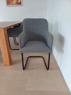 6 Grijze Eetkamerstoelen met Armleuning, Antiek en Kunst, Ophalen of Verzenden