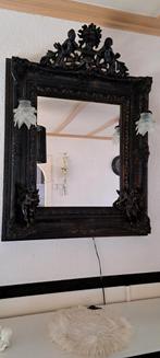 barok spiegel met 2 hang lampjes met engeltjes, Ophalen