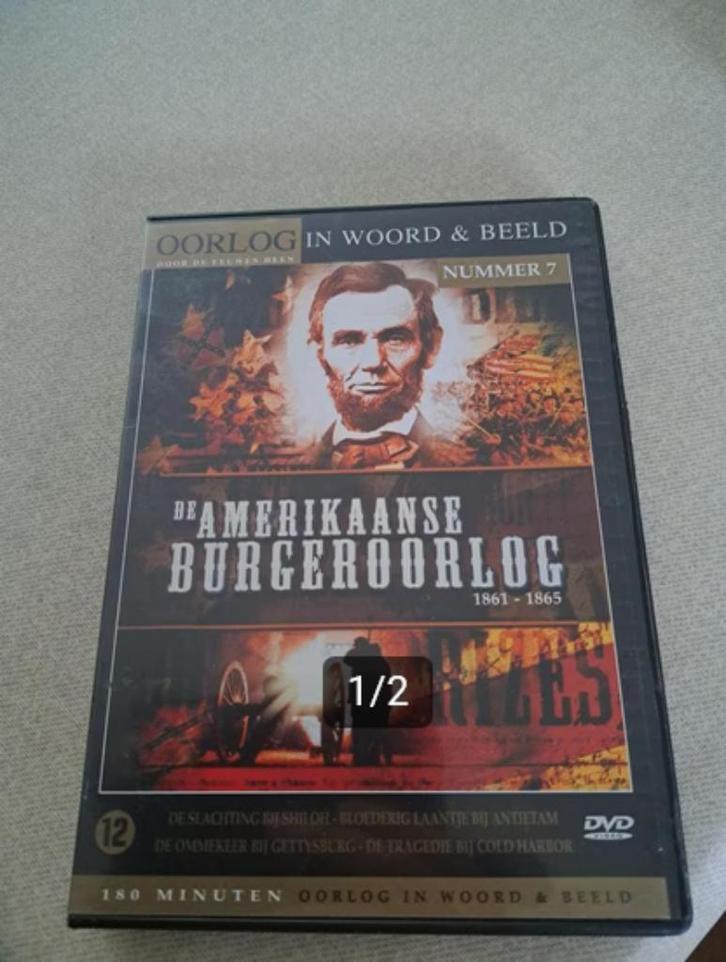 DVD - De Amerikaanse Burgeroorlog 1861 - 1865, Cd's en Dvd's, Dvd's | Documentaire en Educatief, Gebruikt, Oorlog of Misdaad, Alle leeftijden