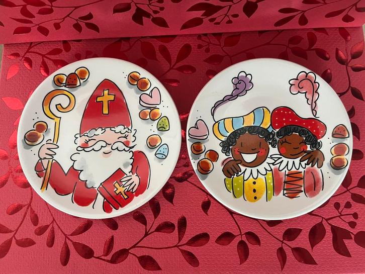 Blond Amsterdam Sint/ Piet bordjes/ petit fours, Huis en Inrichting, Keuken | Servies, Nieuw, Bord(en), Blond Amsterdam, Aardewerk