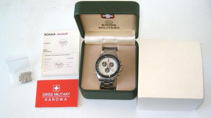 SWISS MILITARY HANOWA "Crusader" Heren Horloge Chronograaf, Sieraden, Tassen en Uiterlijk, Horloges | Heren, Zo goed als nieuw