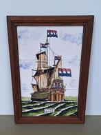 vintage antiek tegeltableau van 7 Provinciën Adm. de Ruiter, Antiek en Kunst, Antiek | Wandborden en Tegels, Ophalen of Verzenden