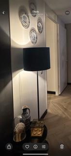 Staande lamp met velvet blauwe lampenkap, Ophalen, Zo goed als nieuw, 75 cm of meer