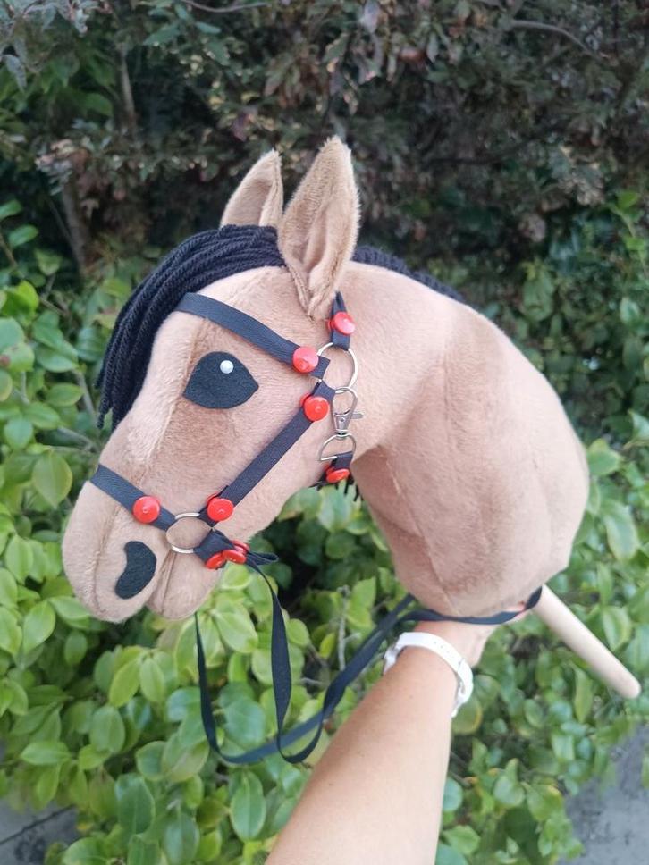 Lichtbruine hobbyhorse met zwarte manen, Kinderen en Baby's, Speelgoed | Buiten | Los speelgoed, Nieuw, Ophalen of Verzenden