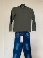 Blue Seven jogjeans en trui Maat 128 - Nieuw!, Broek, Nieuw, Ophalen of Verzenden, Bleu seven