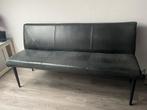 Bank zwart leder - modern, Huis en Inrichting, Banken | Bankstellen, Ophalen, Gebruikt, Minder dan 75 cm, 150 tot 200 cm