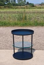Vintage postmodern bijzettafel Zanotti leder, Ophalen